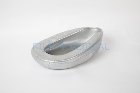 Bed Pan in Silver Plastic 